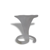 Former corolla, frosted glass vase