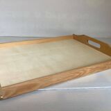 Rectangular tray with wooden handles
