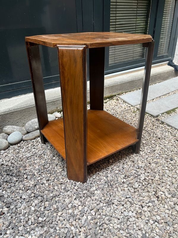 Gueridon art deco / table d'appoint ancienne, vintage
