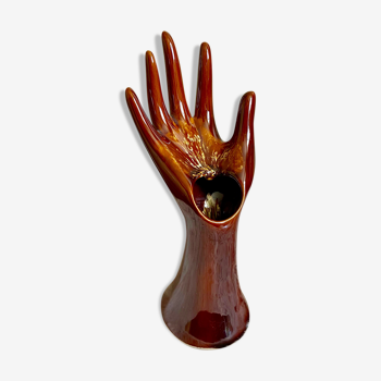 Hand baguier soliflore ceramic