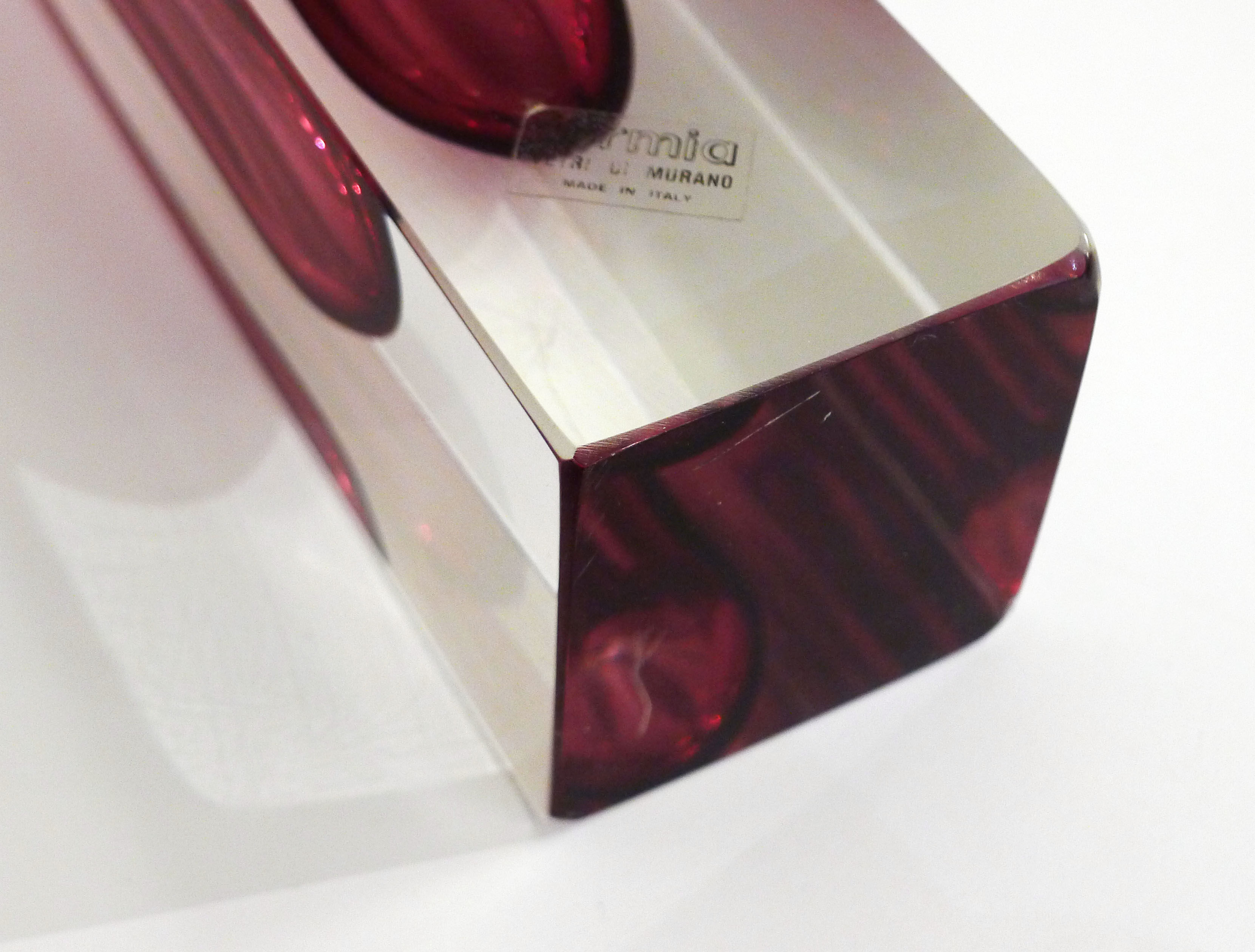 Large sommerso vase, Murano glass