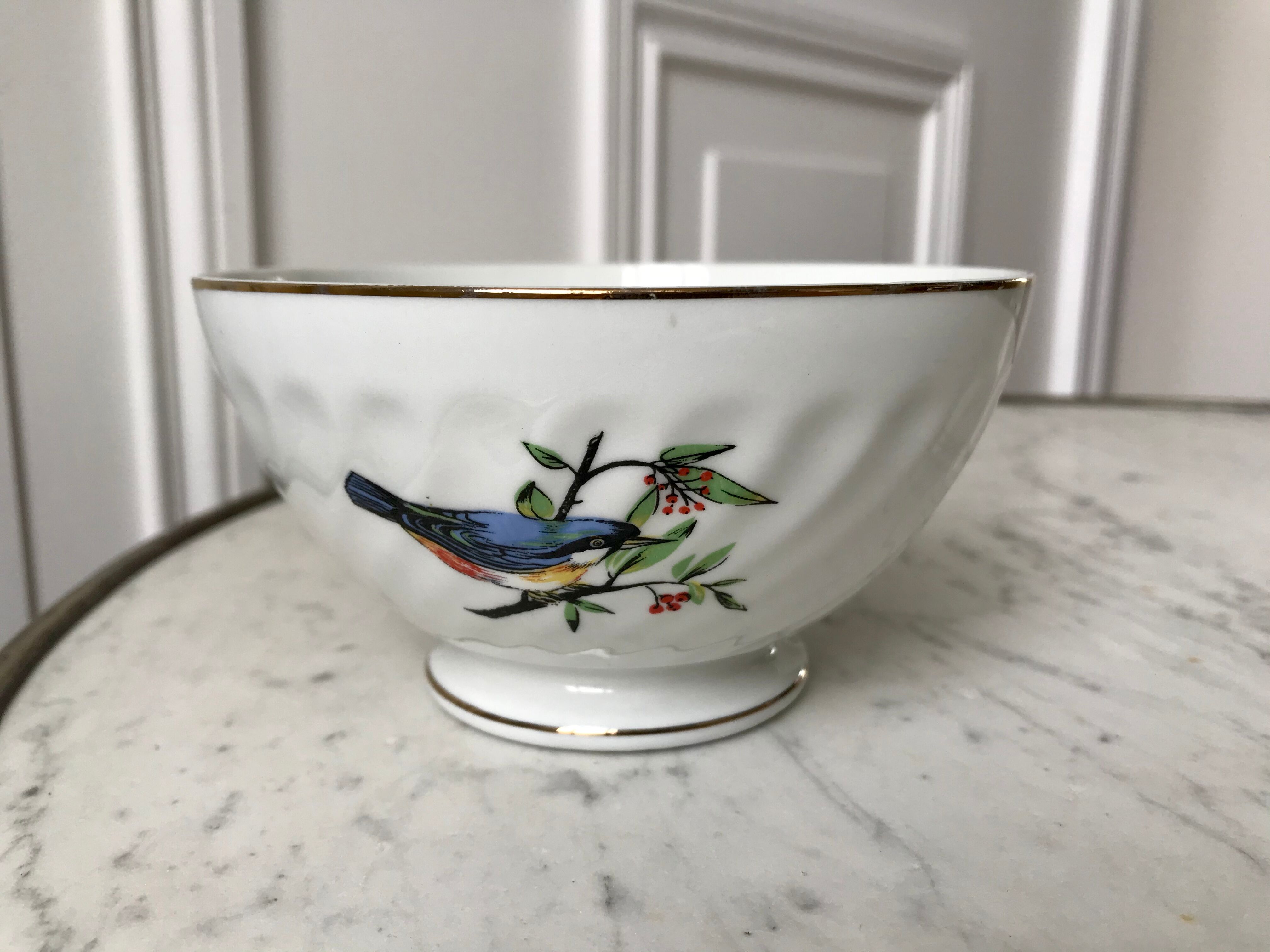 Bol vintage oiseaux années 50