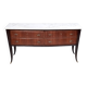 Black Walnut Dresser Produced by Dassi with Carrara Marble Top, Italy