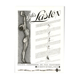 Vintage poster 30s Lastex Lingerie