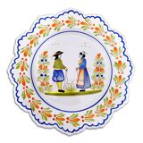 Hb quimper-earthenware plate wall decoration