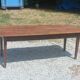 19th century farmhouse table in oak and poplar with spindle legs 198cm