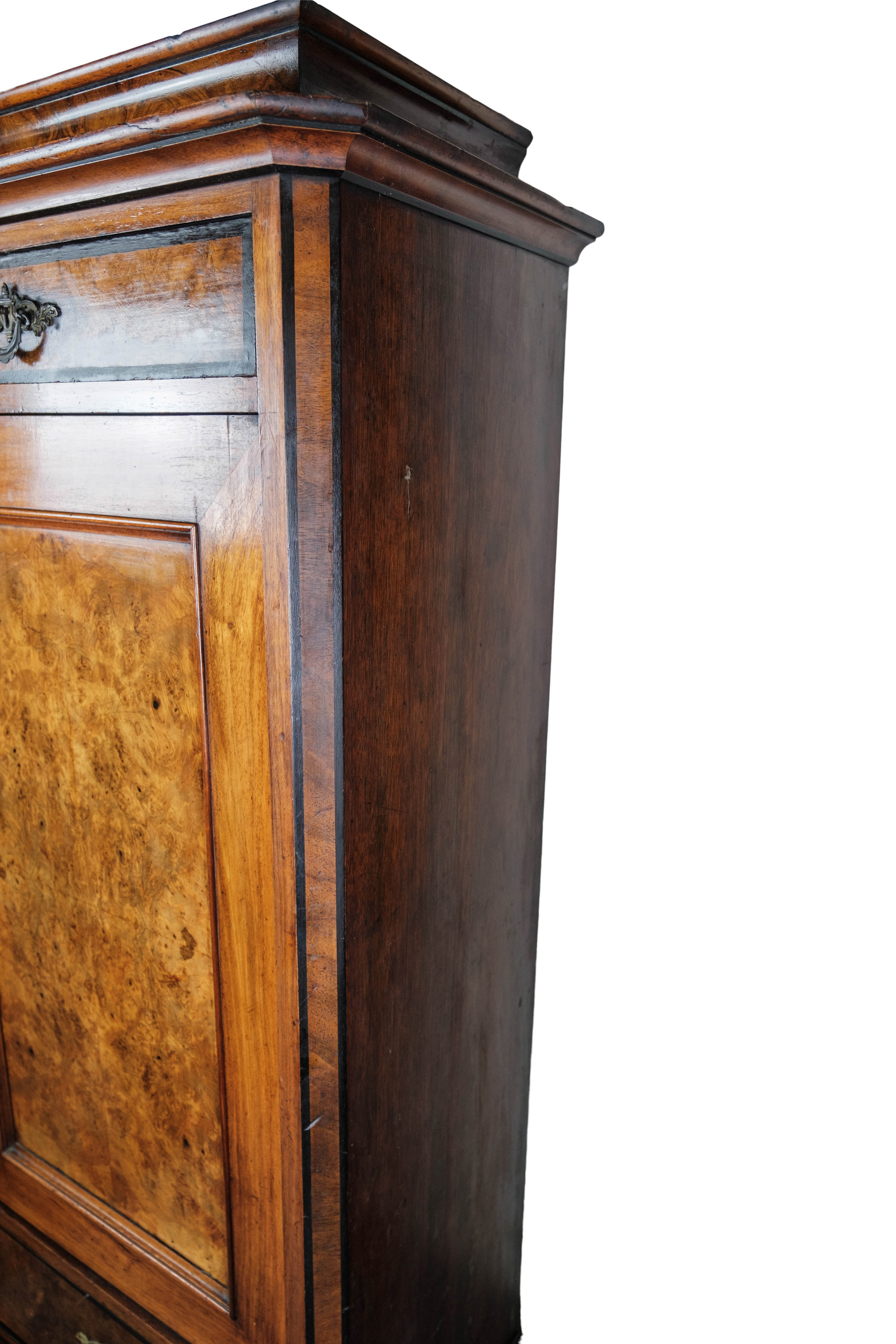 Cabinet of walnut, 1850s