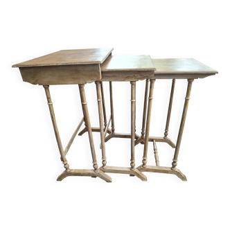 painted and patinated nesting tables