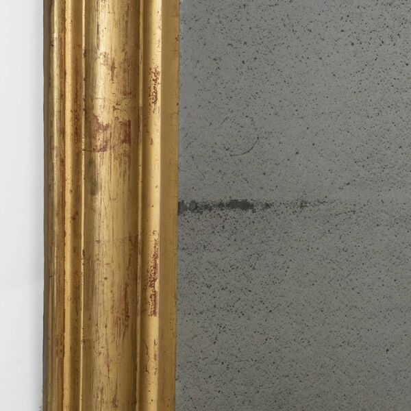 Miroir Louis-Philippe du XIXe siècle avec motifs de feuillage et de grappes de raisin