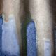 Large Art Deco vase, blue glazed ceramic, Léon Pointu, Puisaye stoneware
