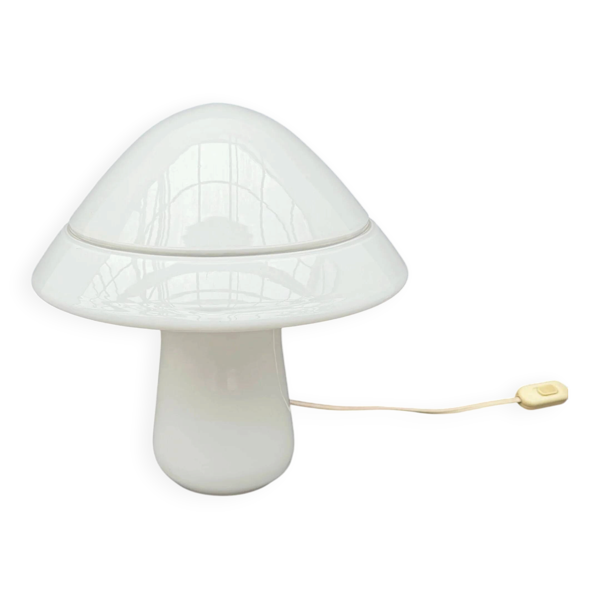 Mushroom lamp by RES MURANO in opaline, Italy 1960