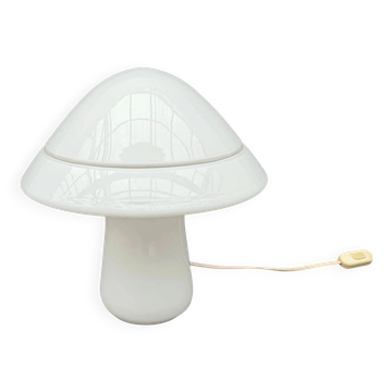 Lampe champignon de RES MURANO en opaline, Italie 1960