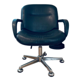 Vintage black leather armchair