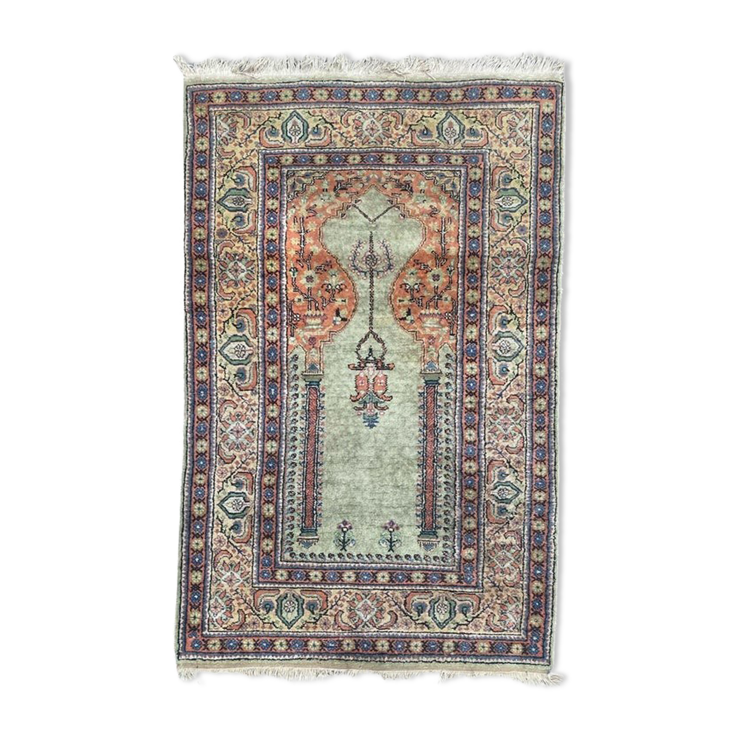 Vintage Kayseri carpet in Turkish silk 140x90cm