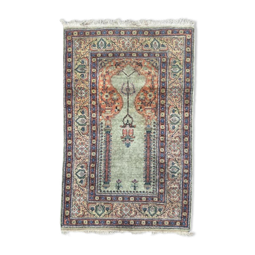 Vintage Kayseri carpet in Turkish silk 140x90cm