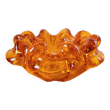 Murano amber glass ashtray 70s