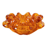 Murano amber glass ashtray 70s