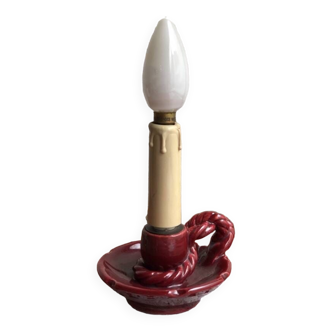 Electrified ceramic candle holder