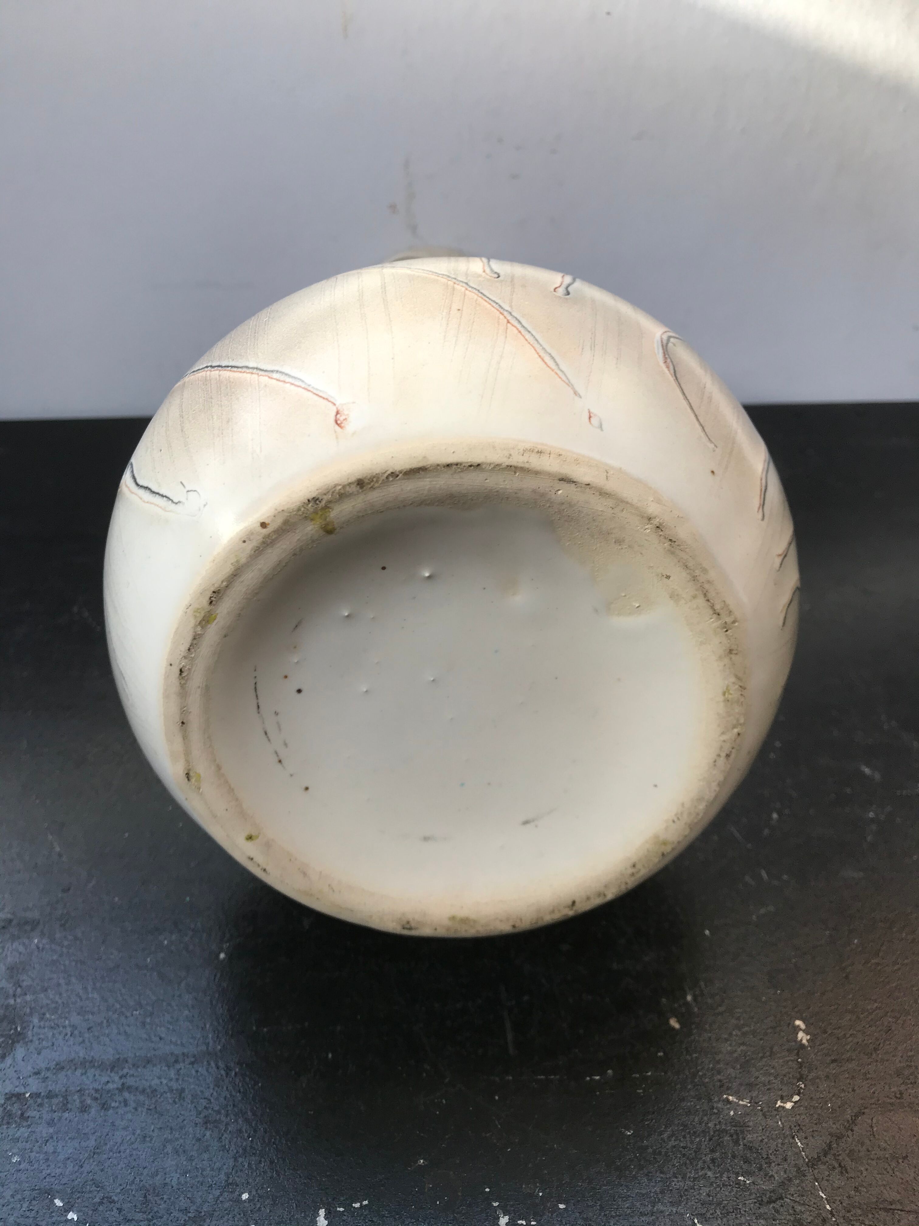 Ancient Ceramic Vase Imitation Wood