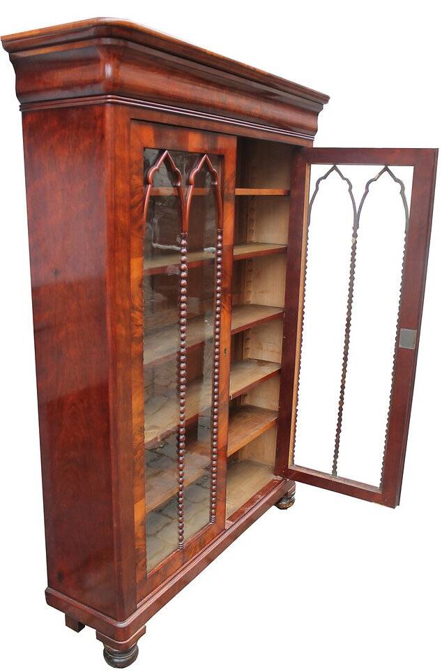 Louis Philippe period bookcase Display in mahogany - English work 19th