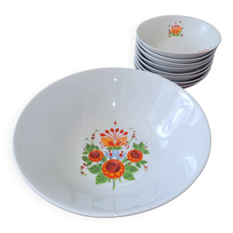 service saladier et 8 coupelles Kahla - vintage