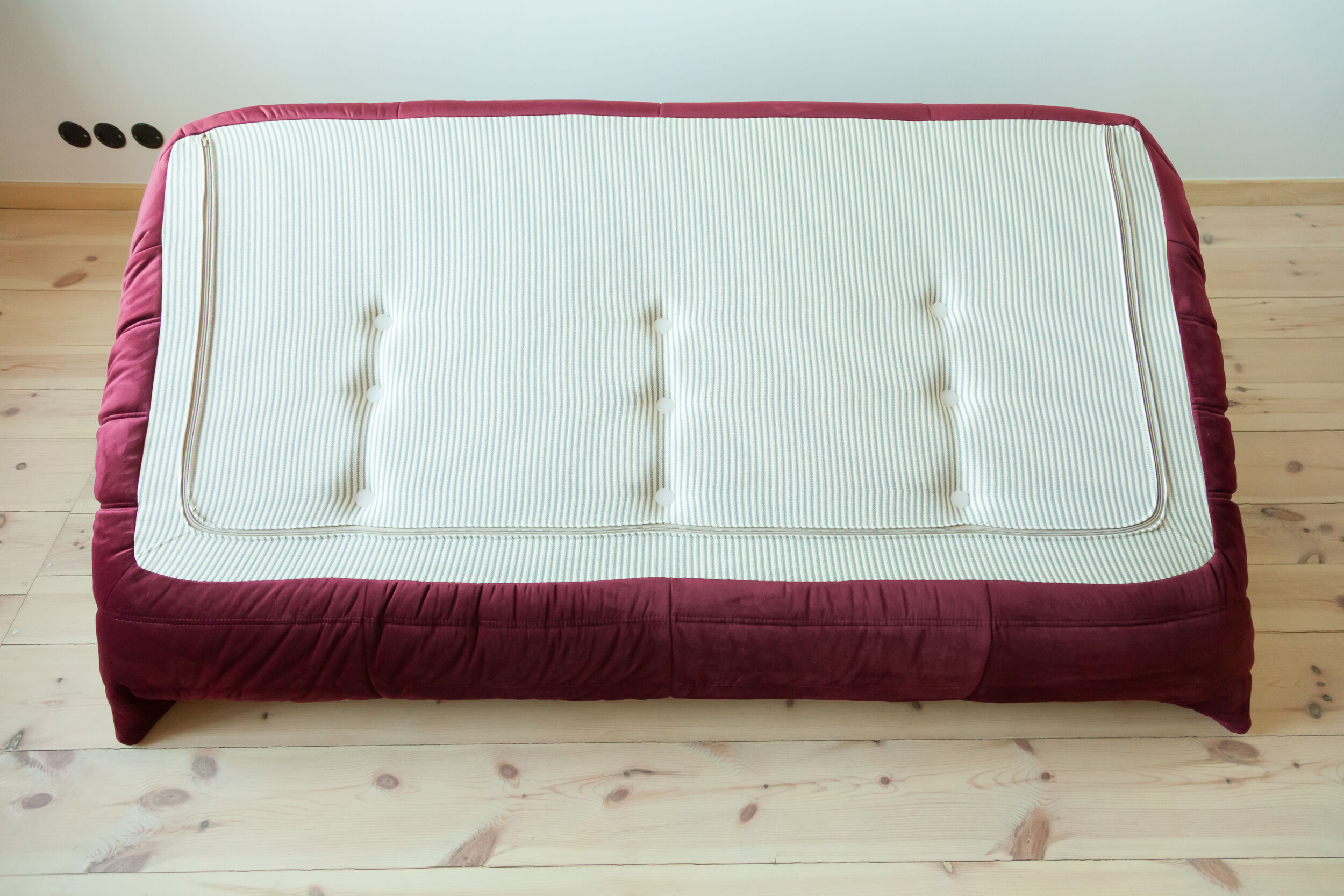 Sofa Chair and ottoman in Velvet designed by Michel Ducaroy 1973