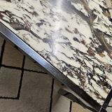 Table basse chromé marble 1970"vintage