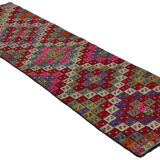 Tapis kilim artisanal anatolien 260 cm x 83 cm