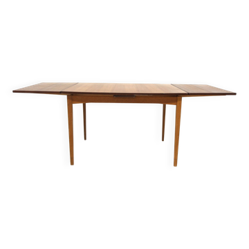 Table de salle à manger "portefeuille" en teck, Suède, 1960