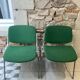 Pair of green DSC 106 chairs by Giancarlo Piretti