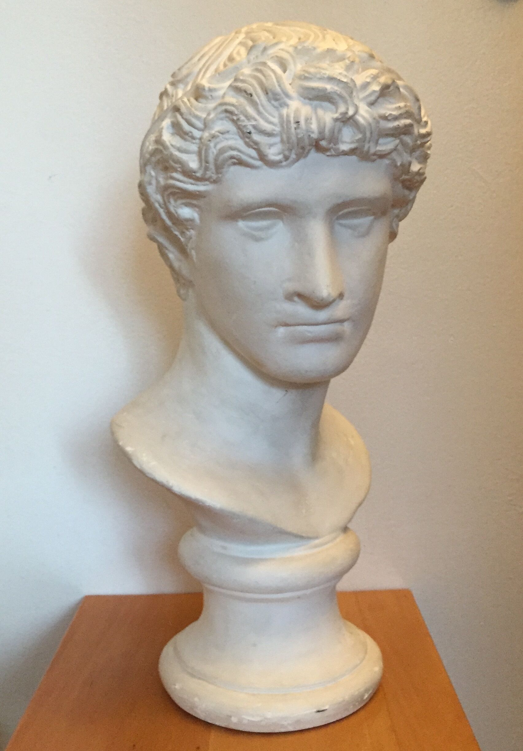Bust of man with antique plaster