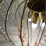 Lustre cascade en verre de murano