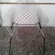 Diamond design chromed metal Chair Harry Bertoia Knoll early 1970s edition