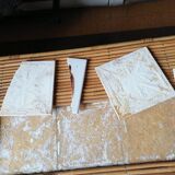 Coffee table bamboo rattan ceramic decollee 1960 70