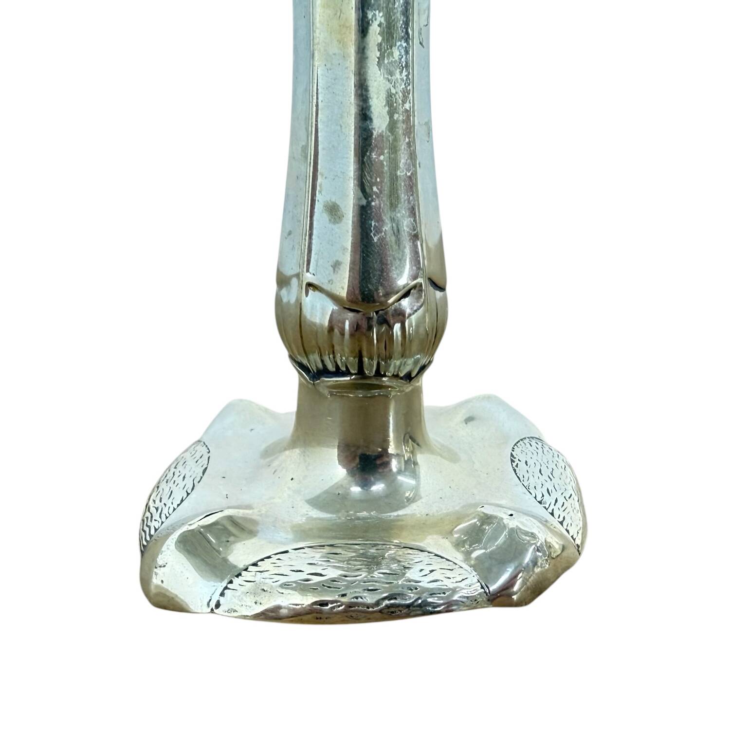 Pair of Art Nouveau Silver-Plated Bud Vases