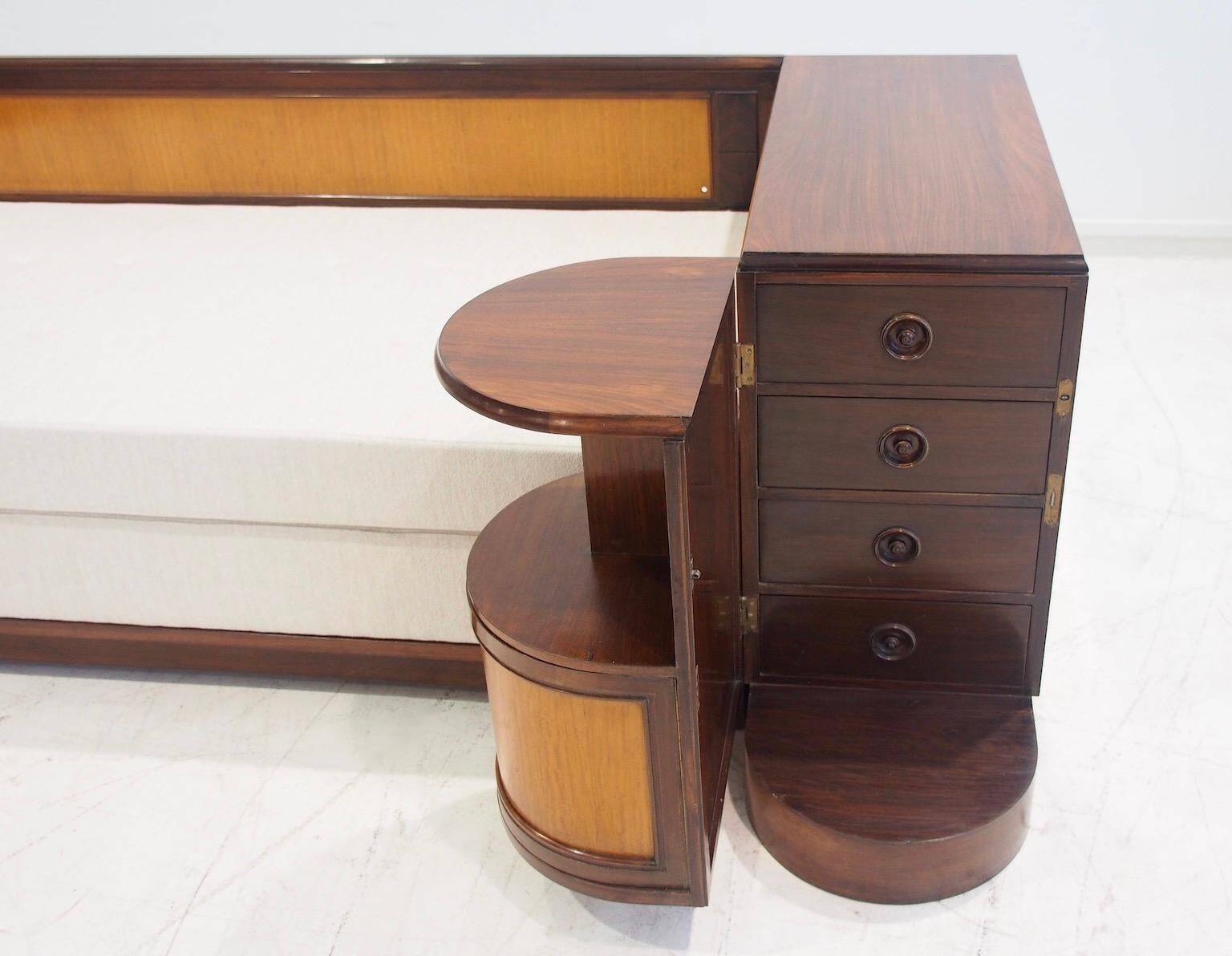 Mid-century meridian by Giuseppe Gibelli with bedside table.