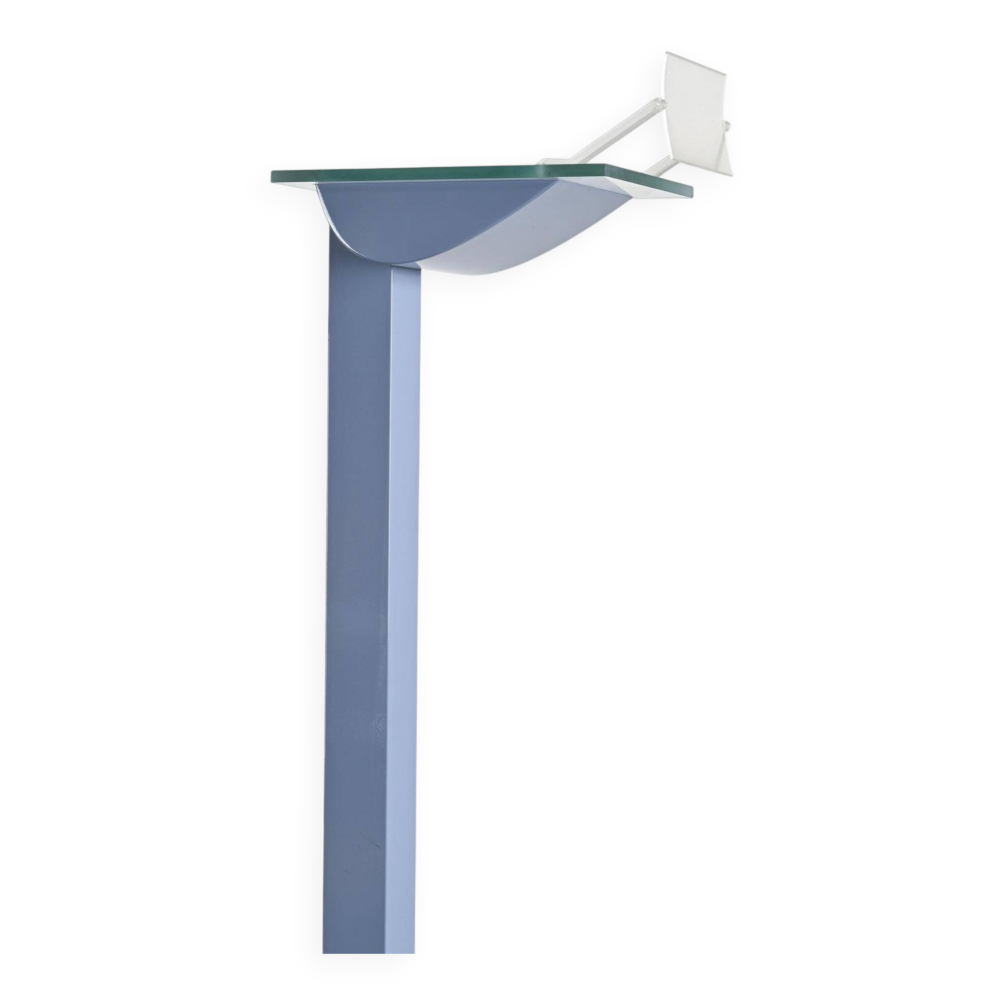 ID-S floor lamp in gray lacquered metal by Ettore Sottsass, Zumtobel, circa 1987