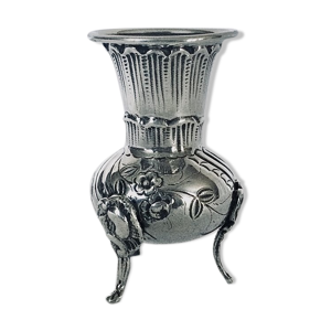 Vase tripode soliflore - argent