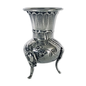 Tripod vase soliflore silver