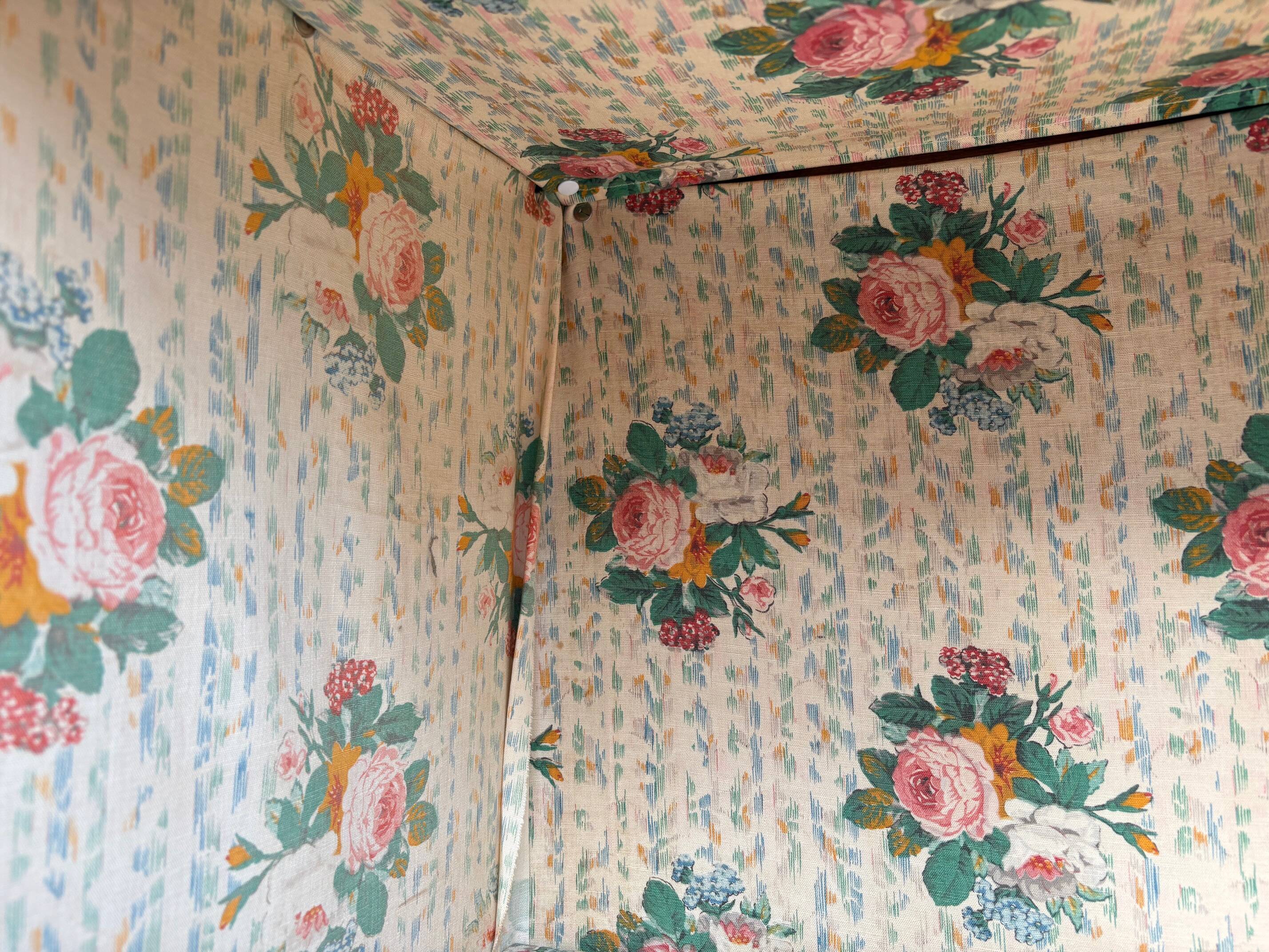 /Art Deco wardrobe with mirror in carved solid oak from the 20s/30s