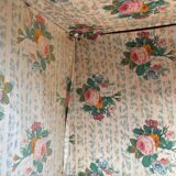 /Art Deco wardrobe with mirror in carved solid oak from the 20s/30s