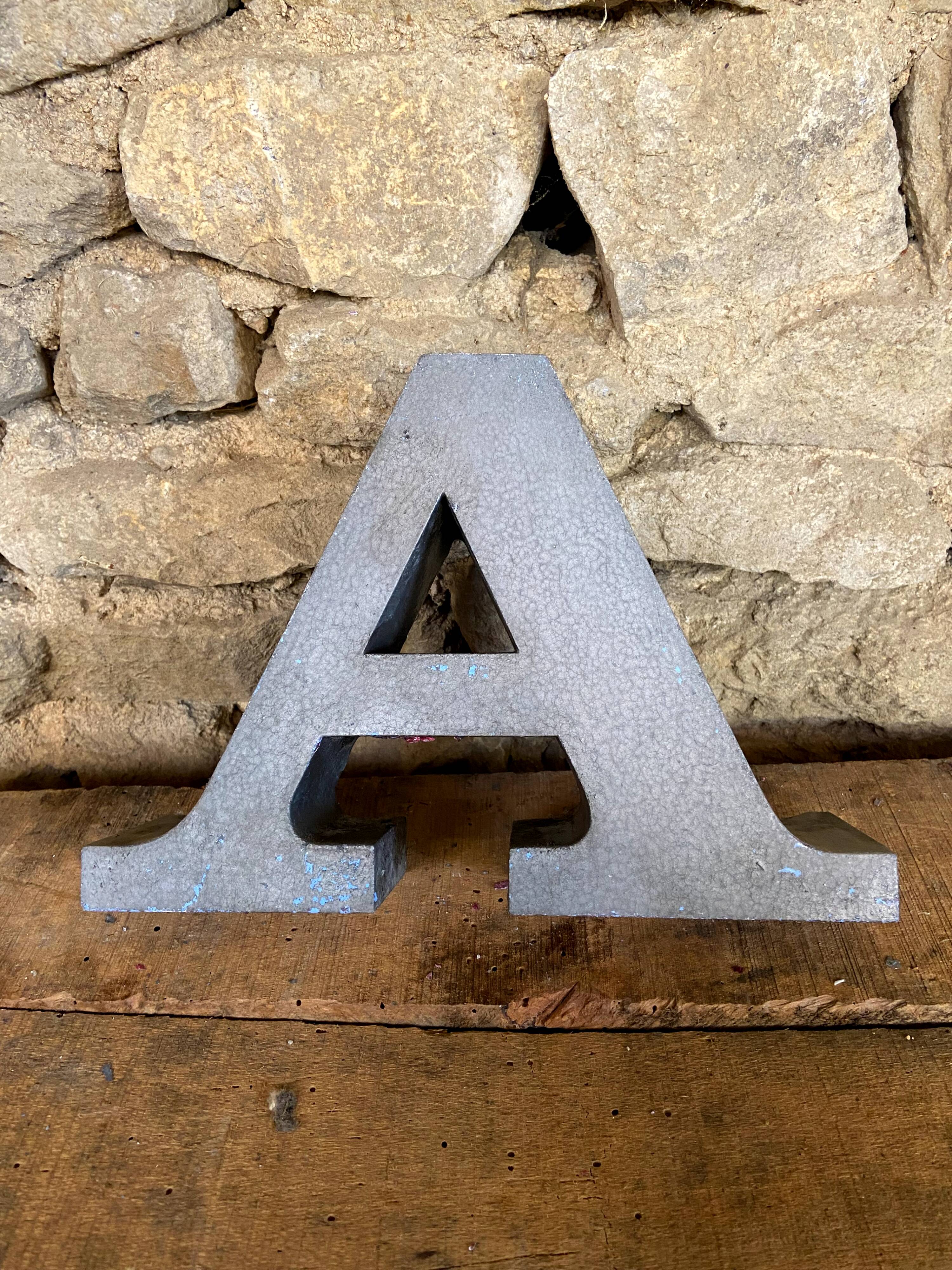 Metal letter A