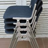 Series of 4 chairs DSC 106 Castelli by Piretti 1972