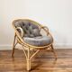 fauteuil en rotin vintage