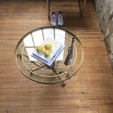 Brass coffee table by Petitot