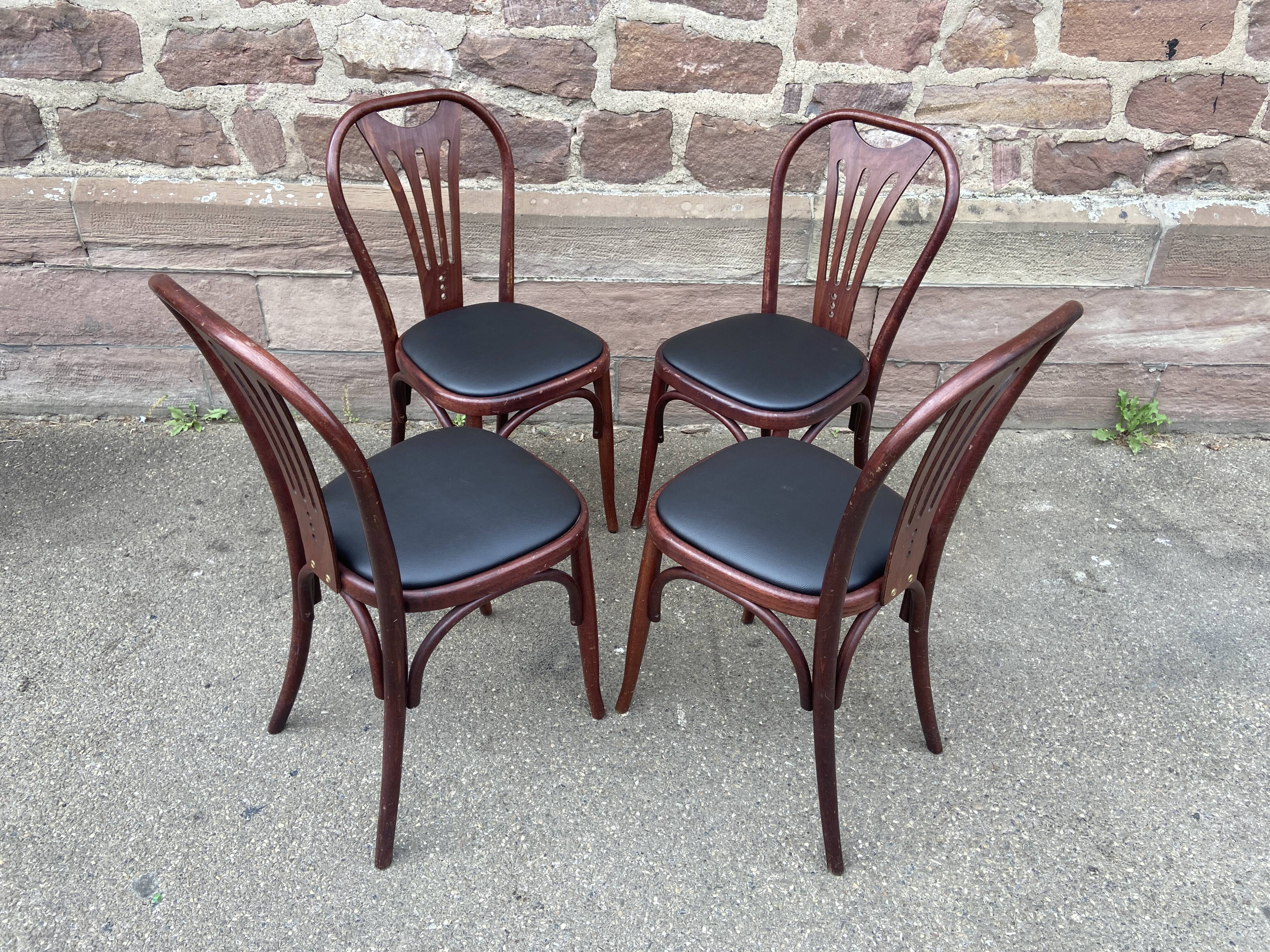 4 Viennese wooden pram chairs from the 1980s