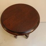 Vintage round oak sidetable