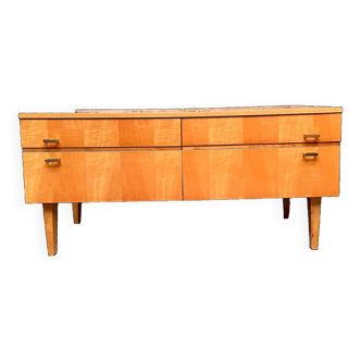 Light wood row TV unit