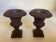 Pair of Médicis vase candlesticks in cast iron