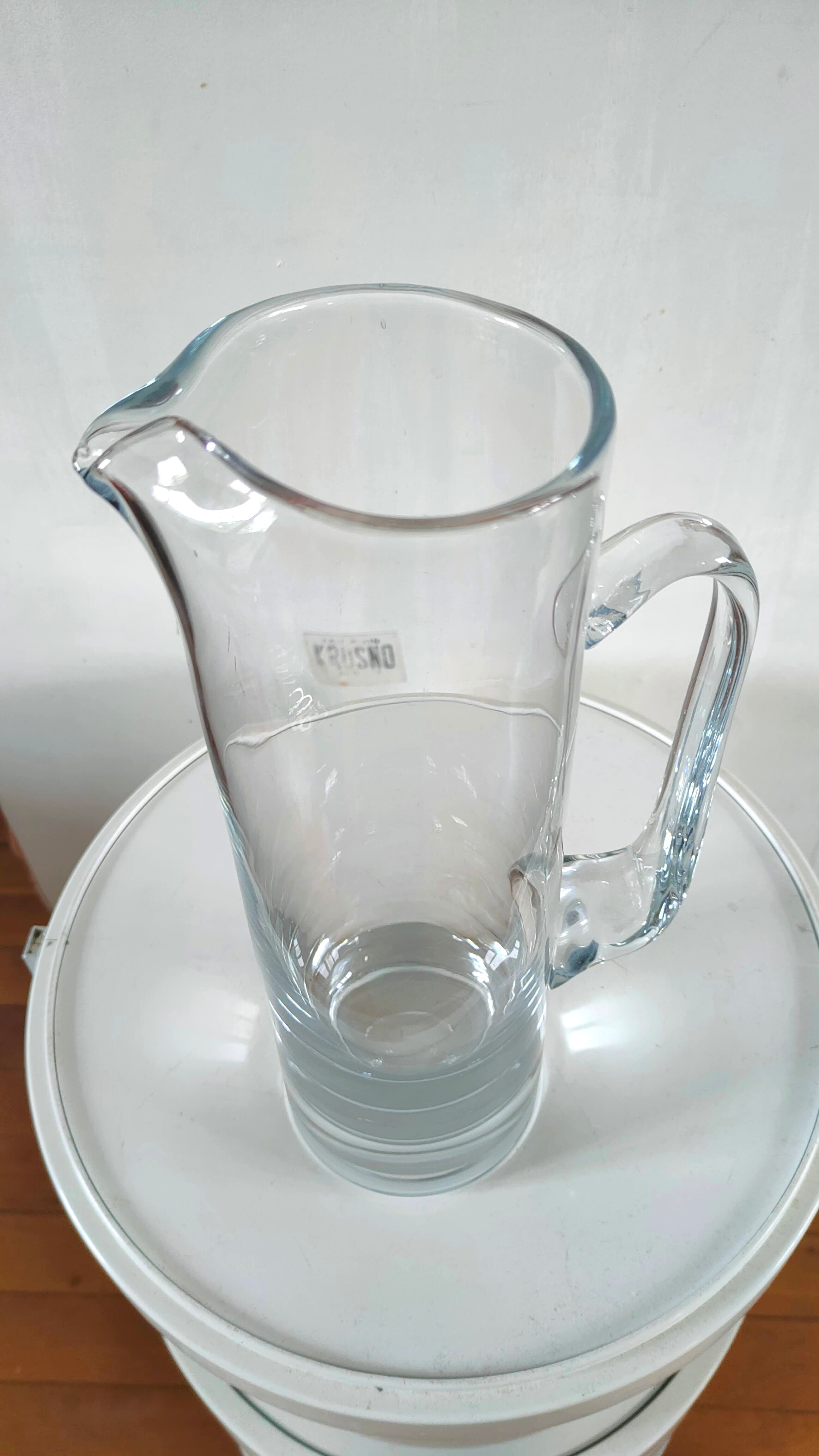 Glass pitcher Design Krosno 70s